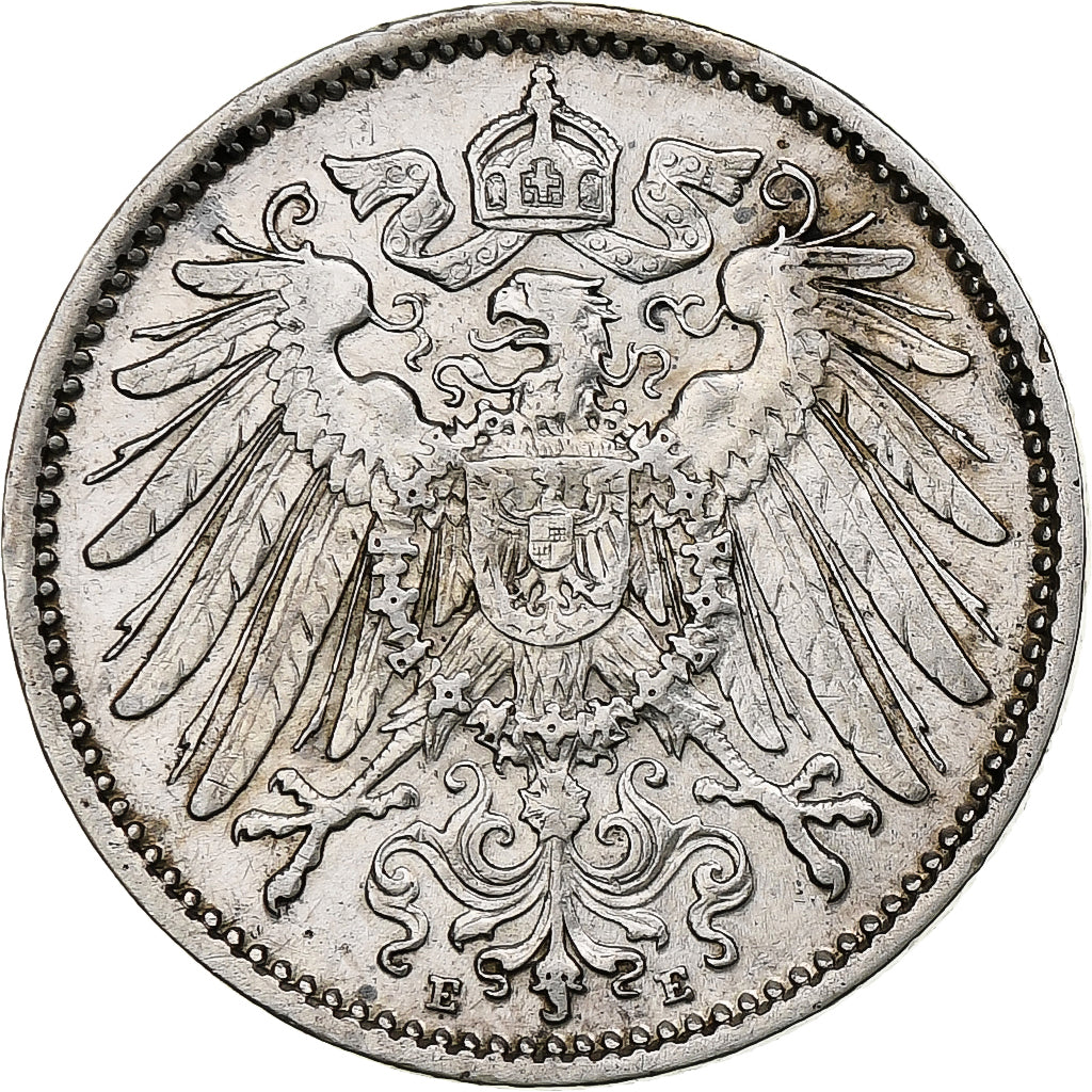 Germany, Wilhelm II, Mark, 1909, Muldenhütten, Silver, AU(55-58), KM:14