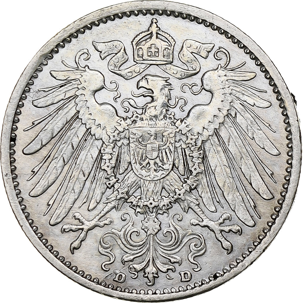 Duitsland, Wilhelm II, Mark, 1911, Munich, Zilver, PR, KM:14