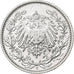Germany, Wilhelm II, 1/2 Mark, 1909, Muldenhütten, Silver, AU(55-58), KM:17