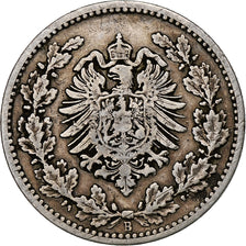 Germany, Wilhelm II, 50 Pfennig, 1877, Hannover, Silver, VF(30-35), KM:8