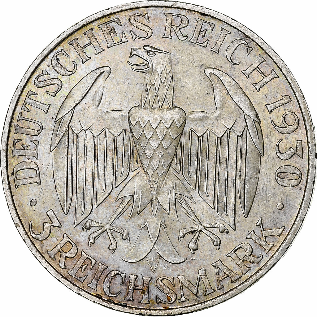Germany, Weimar Republic, 3 Mark, Graf Zeppelin, 1930, Muldenhütten, Silver