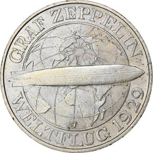 GERMANIA, REPUBBLICA DI WEIMAR, 3 Mark, Graf Zeppelin, 1930, Hamburg, Argento