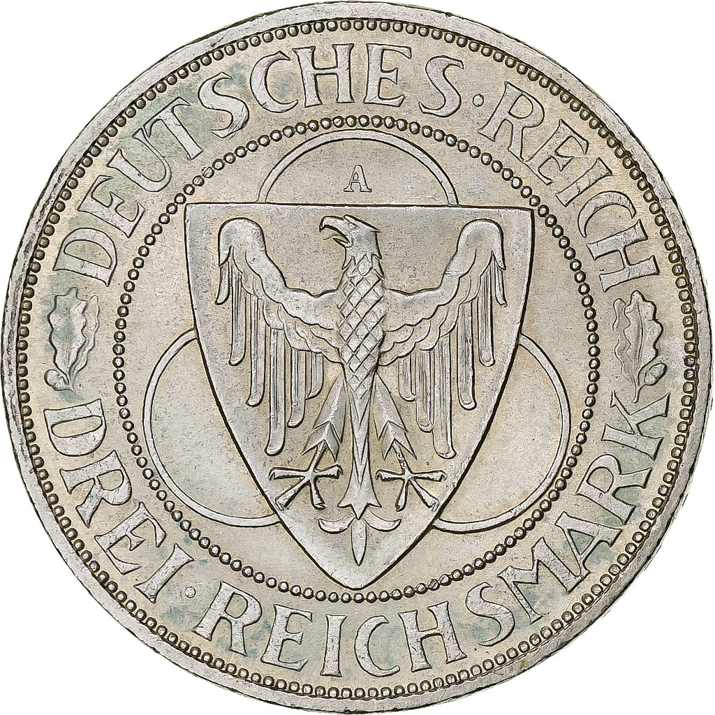 Allemagne, République de Weimar, 3 Mark, Liberation of Rhineland, 1930, Berlin