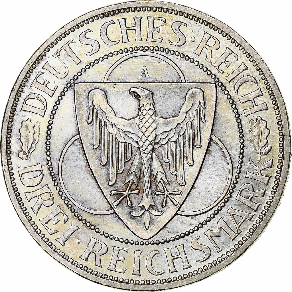 Allemagne, République de Weimar, 3 Mark, Liberation of Rhineland, 1930, Berlin