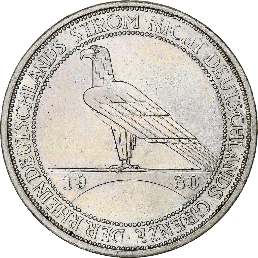 Germany, Weimar Republic, 3 Mark, Liberation of Rhineland, 1930, Stuttgart
