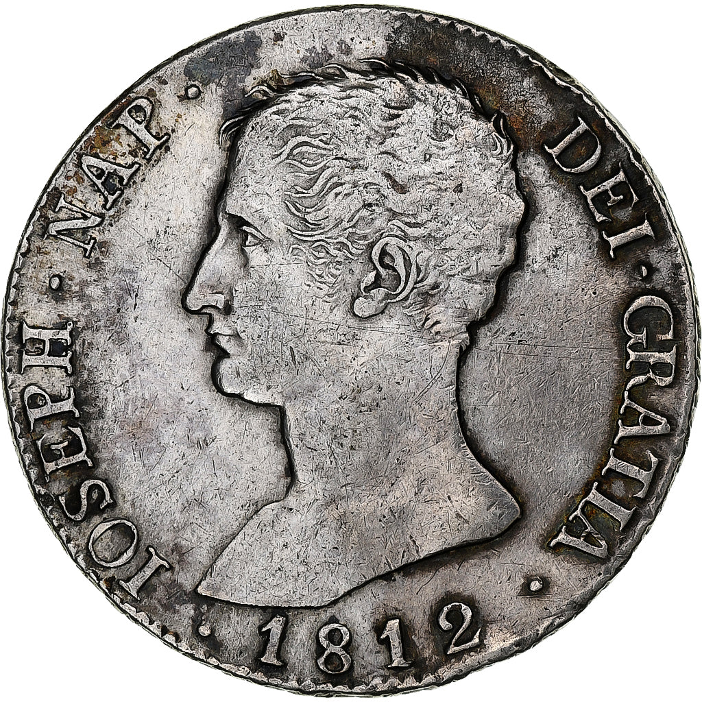Spain, Joseph Napoleon, 20 Réales, 1812, Madrid, Silver, EF(40-45)
