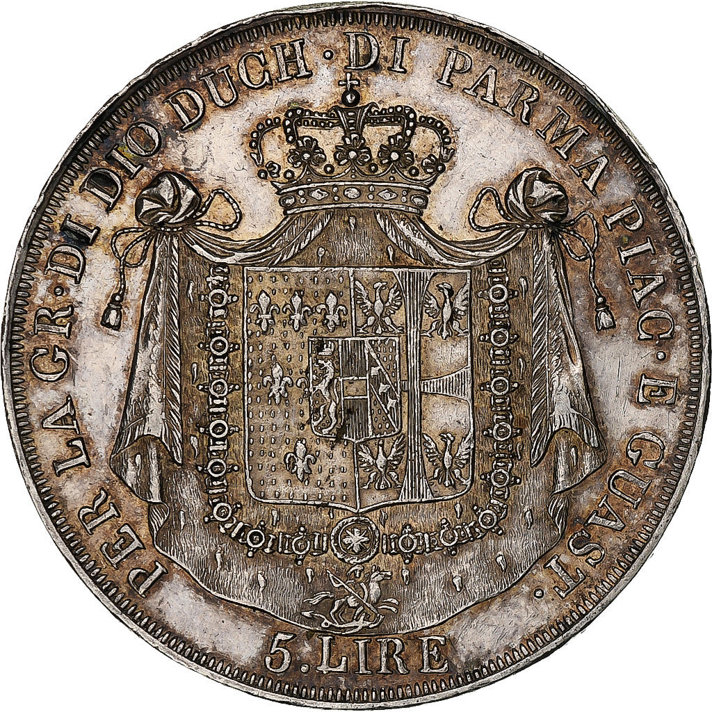 Duchy of Parma, Maria Luigia, 5 Lire, 1832, Parma, Silber, SS+, KM:30