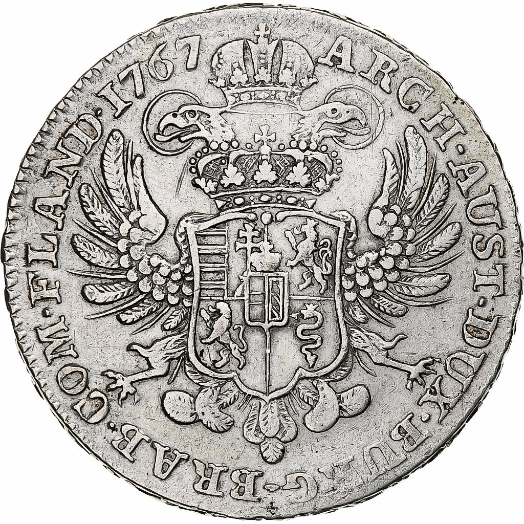 AUSTRIAN NETHERLANDS, Maria Theresa, Kronenthaler, 1767, Brussels, Silver