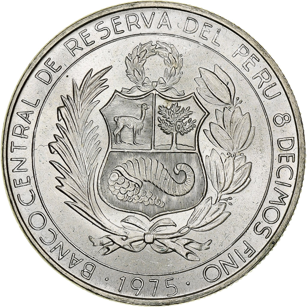 Perù, 200 Soles, Jorge Chavez & José Quiñones, 1975, Argento, SPL, KM:262