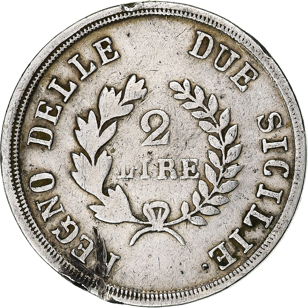 Kimgdom of Naples, Joachim Murat, 2 Lire, 1813, Naples, Silver, VF(30-35)