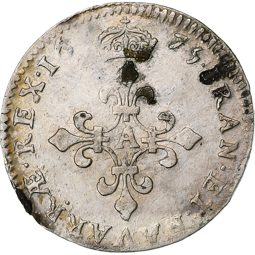 France, Louis XIV, 4 Sols des Traitants, 1675, Paris, Silver, EF(40-45)