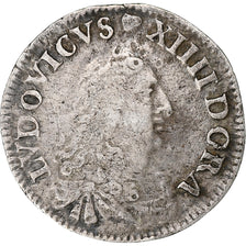 France, Louis XIV, 4 Sols des Traitants, 1675, Vimy, Argent, TB+, Gadoury:103