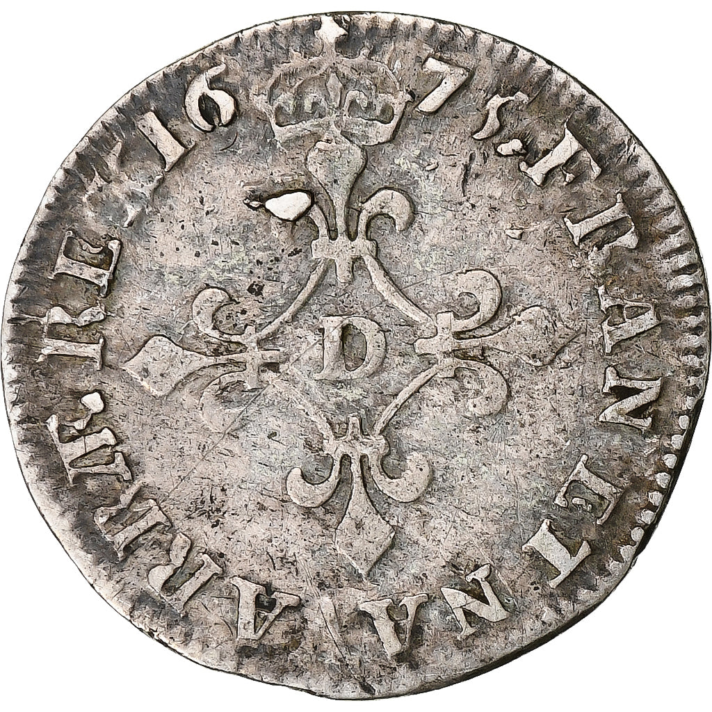 France, Louis XIV, 4 Sols des Traitants, 1675, Vimy, Argent, TB+, Gadoury:103
