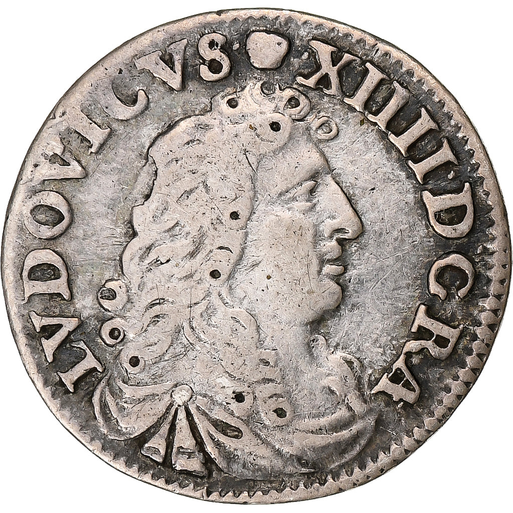 França, Louis XIV, 4 Sols des Traitants, 1675, Vimy, Prata, EF(40-45)