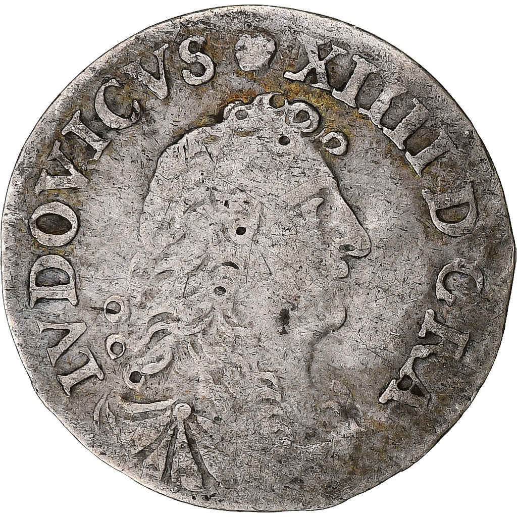 France, Louis XIV, 4 Sols des Traitants, 1676, Vimy, Silver, VF(30-35)