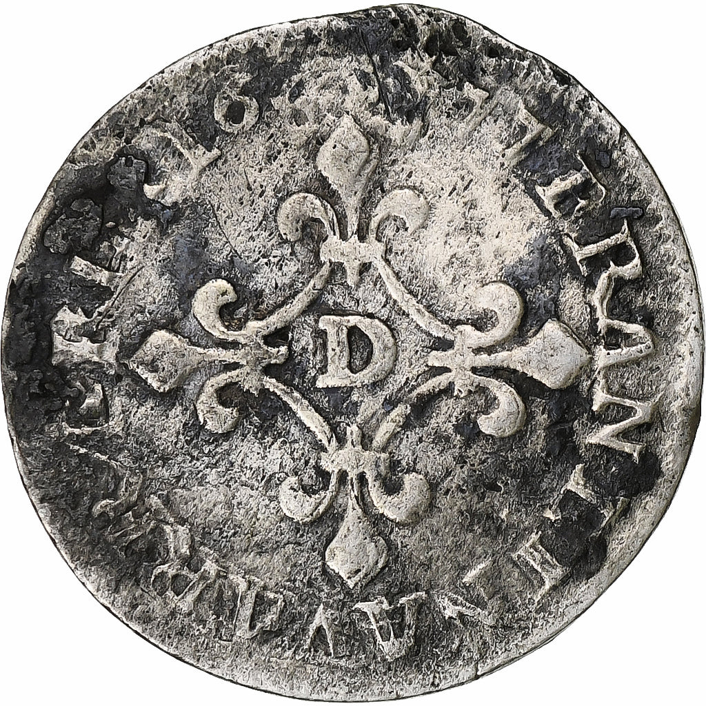 France, Louis XIV, 4 Sols des Traitants, 1677, Vimy, Silver, VF(20-25)