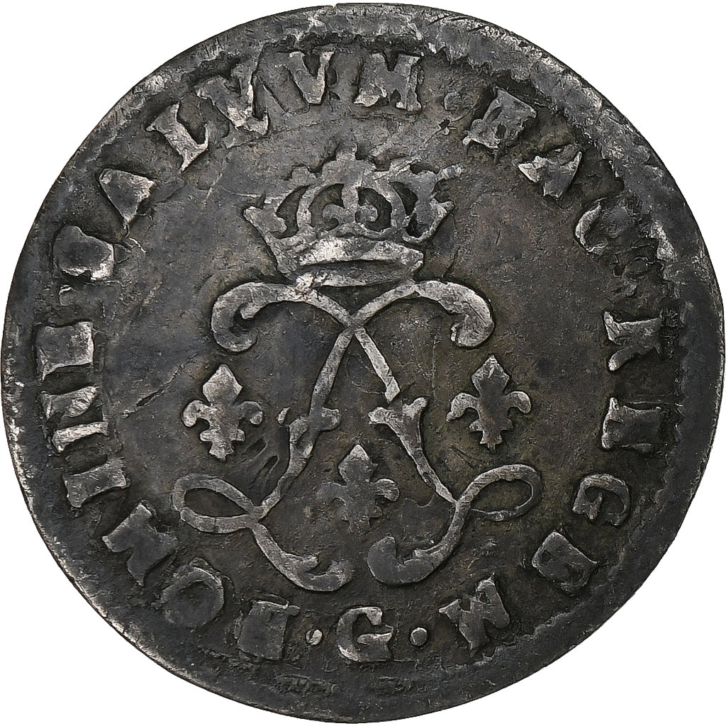 França, Louis XIV, 4 Sols aux 2 L, 1691, Poitiers, réformé, Prata, VF(20-25)