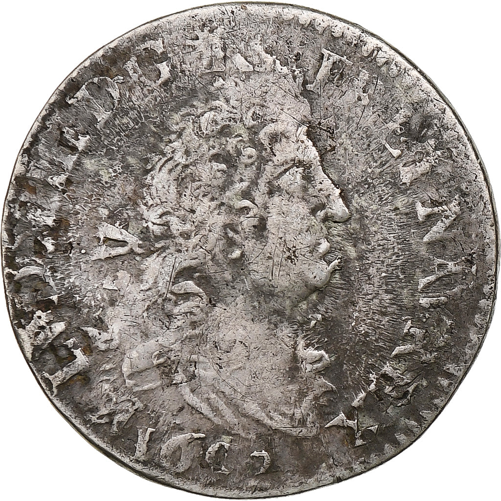 Frankrijk, Louis XIV, 4 Sols aux 2 L, 1692, Paris, réformé, Zilver, FR+