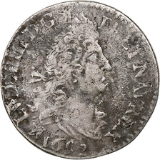 Frankrijk, Louis XIV, 4 Sols aux 2 L, 1692, Paris, réformé, Zilver, FR+