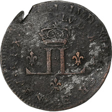 Francja, Louis XIV, XXX Deniers aux 2 L couronnés, 1711, Lyon, Bilon