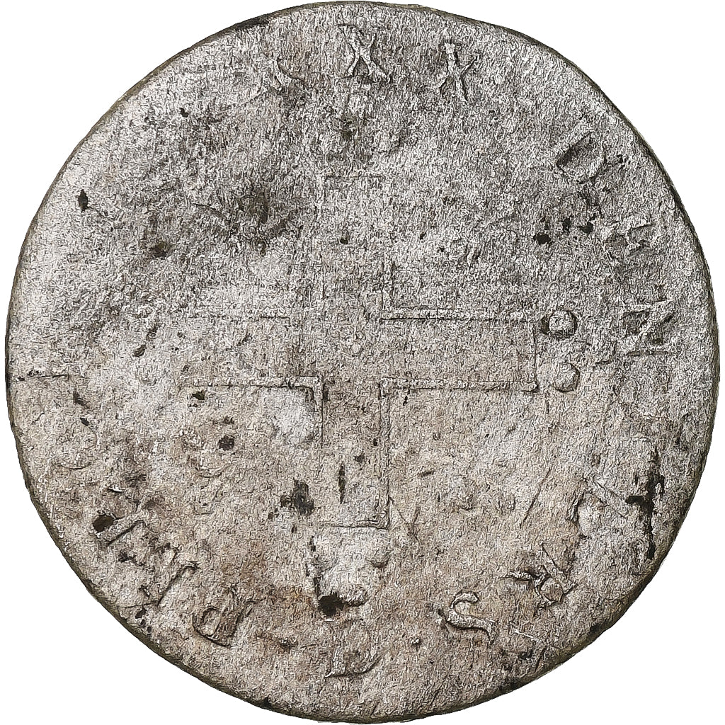 França, Louis XIV, XXX Deniers aux 2 L couronnés, 1710, Lyon, Lingote