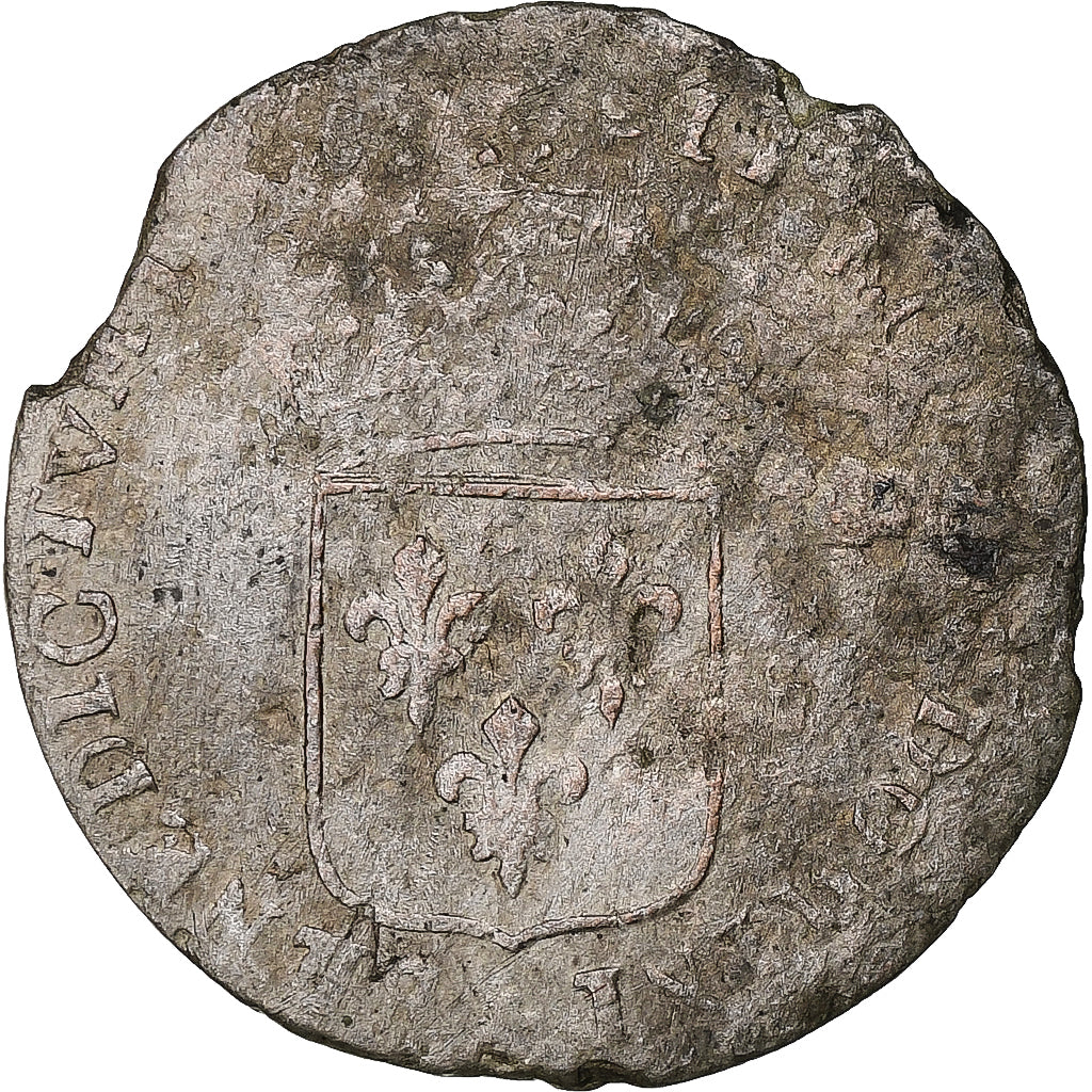 França, Louis XIV, 15 Deniers, Montpellier, Lingote, F(12-15), Gadoury:91