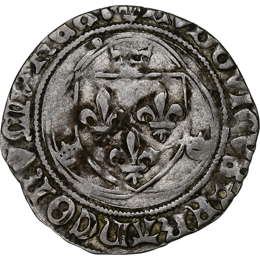 France, Louis XII, Blanc à la couronne, Châlons-en-Champagne, Billon, TB+