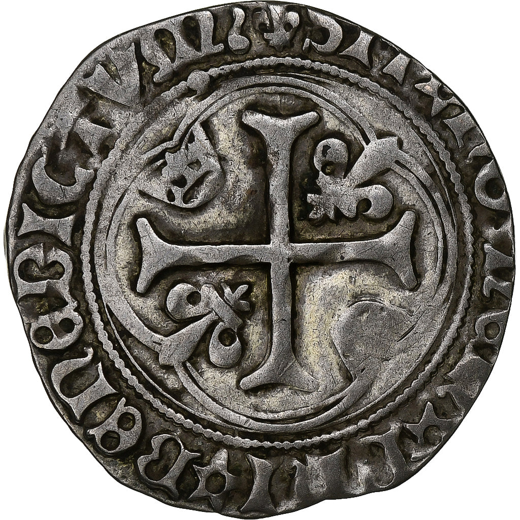 France, Louis XII, Blanc à la couronne, Châlons-en-Champagne, Billon, TB+