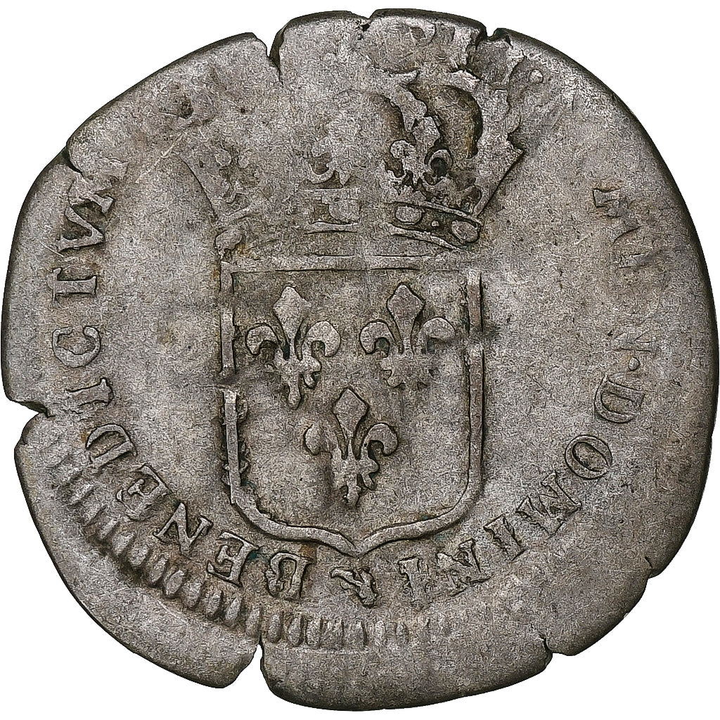 França, Louis XIV, 15 Deniers, Lyon, réformé, Lingote, VF(30-35), Gadoury:91