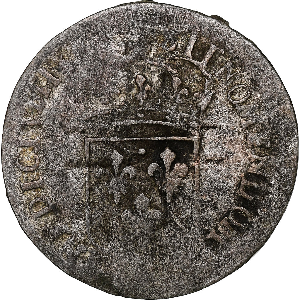 Francia, Louis XIV, 15 Deniers, Riom, réformé, Vellón, BC+, Gadoury:91