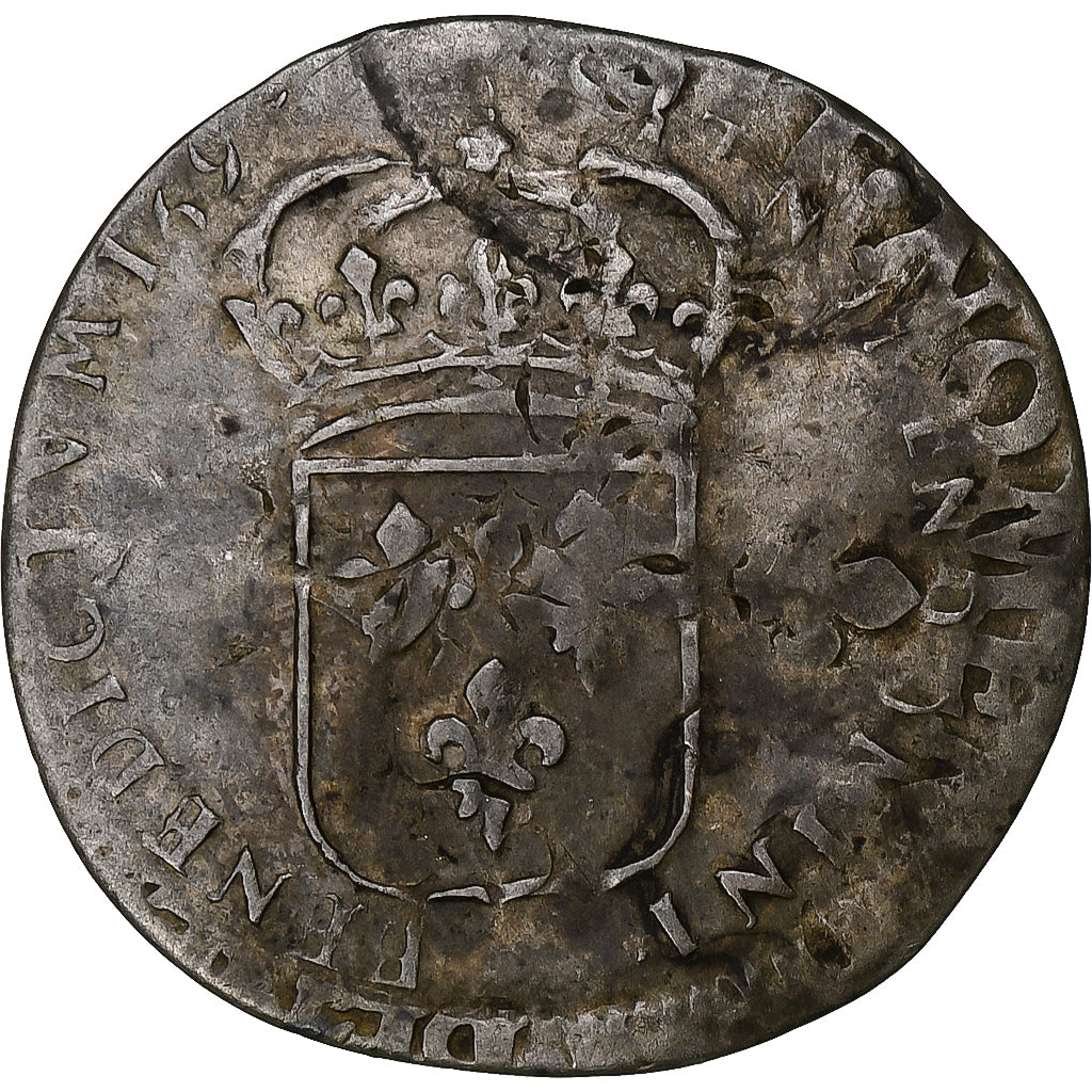 France, Louis XIV, 15 Deniers, Riom, Billon, VF(20-25), Gadoury:93