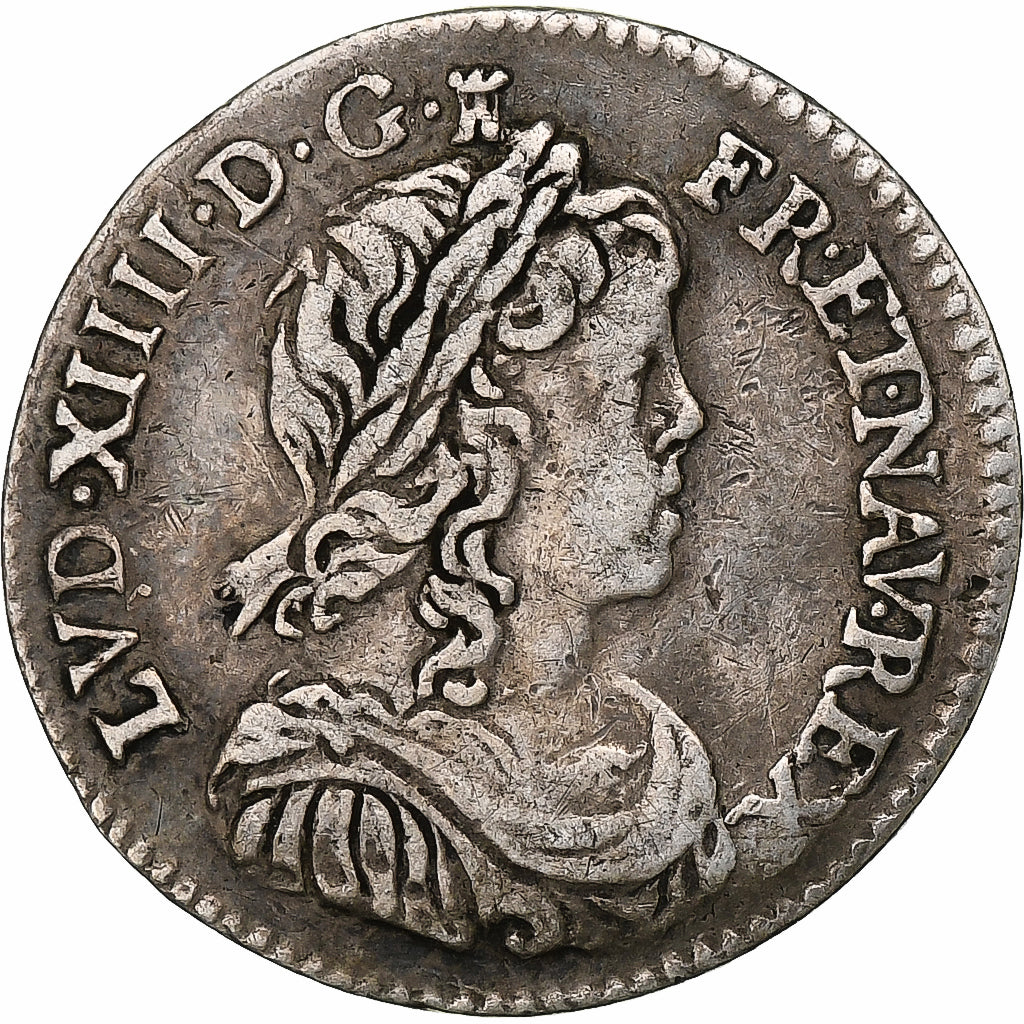 França, Louis XIV, 1/12 Ecu à la mèche longue, 1660, Limoges, Prata