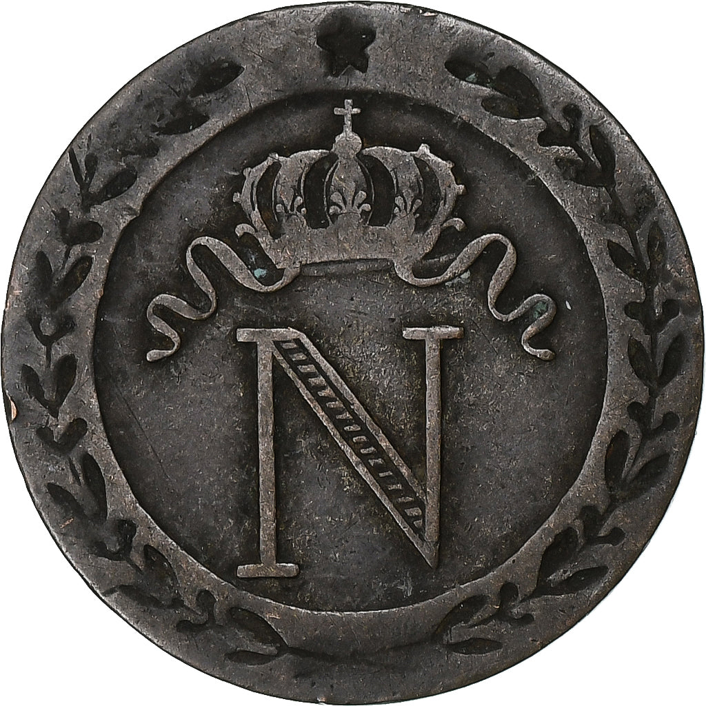 France, Napoleon I, 10 Centimes, 1809, Paris, Billon, VF(30-35), Gadoury:190