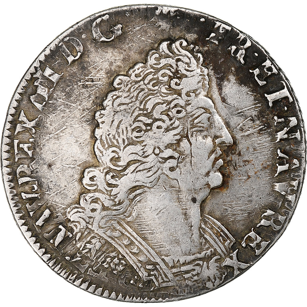 França, Louis XIV, 1/4 Ecu aux palmes, 1694, réformé, Prata, EF(40-45)
