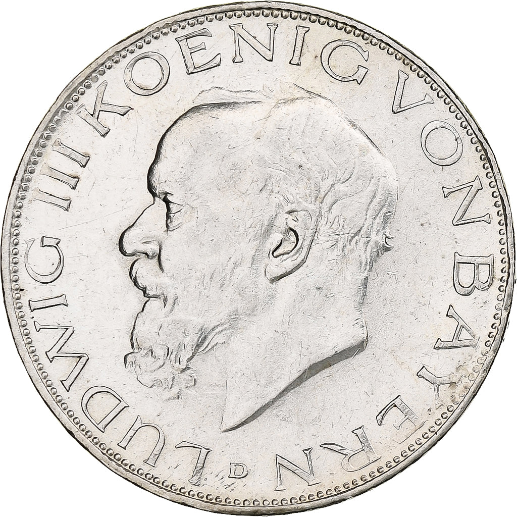 Germany, Kingdom of Bavaria, Ludwig III, 3 Mark, 1914, Munich, Silver
