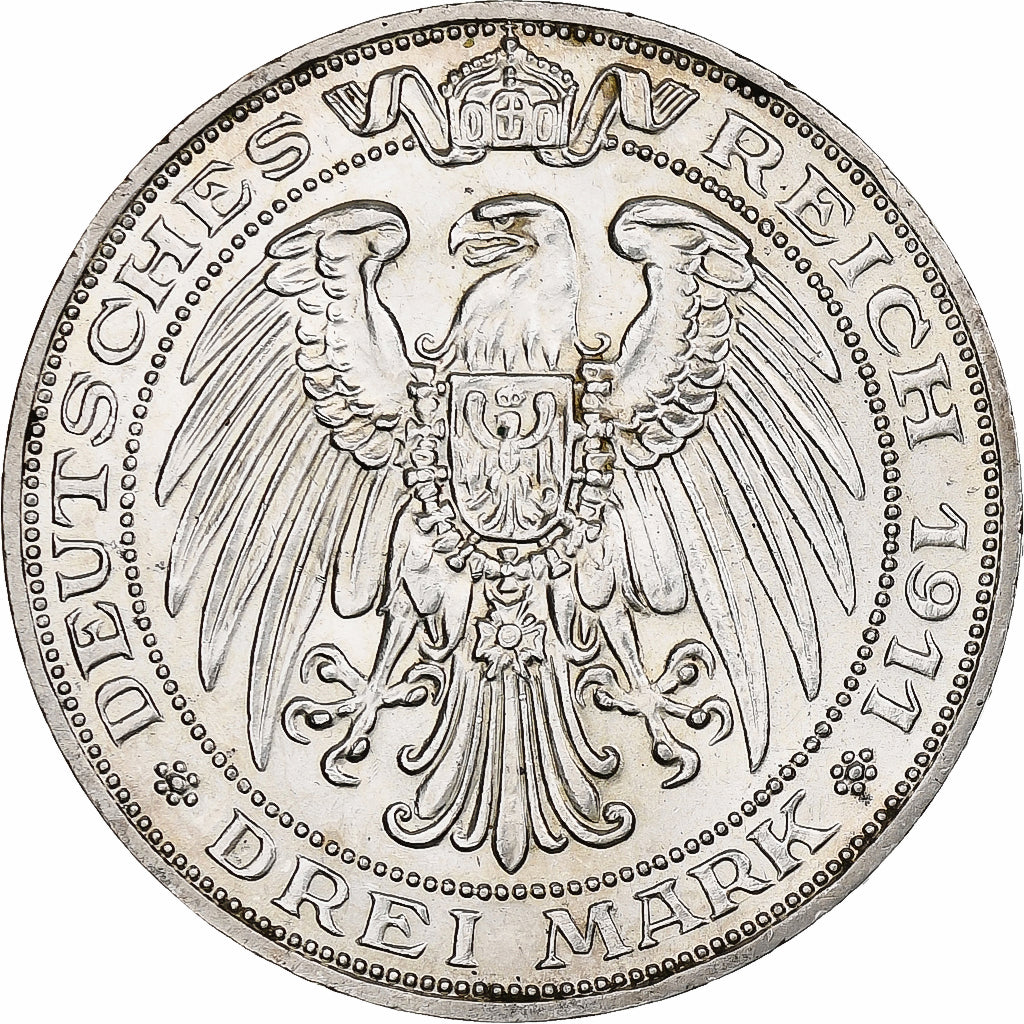 Kingdom of Prussia, Wilhelm II, 3 Mark, Wroclaw University, 1911, Berlin
