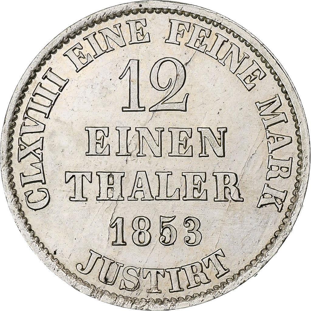 Deutschland, Kingdom of Hannover, Georg V, 1/12 Thaler, 1853, Hannover, Silber
