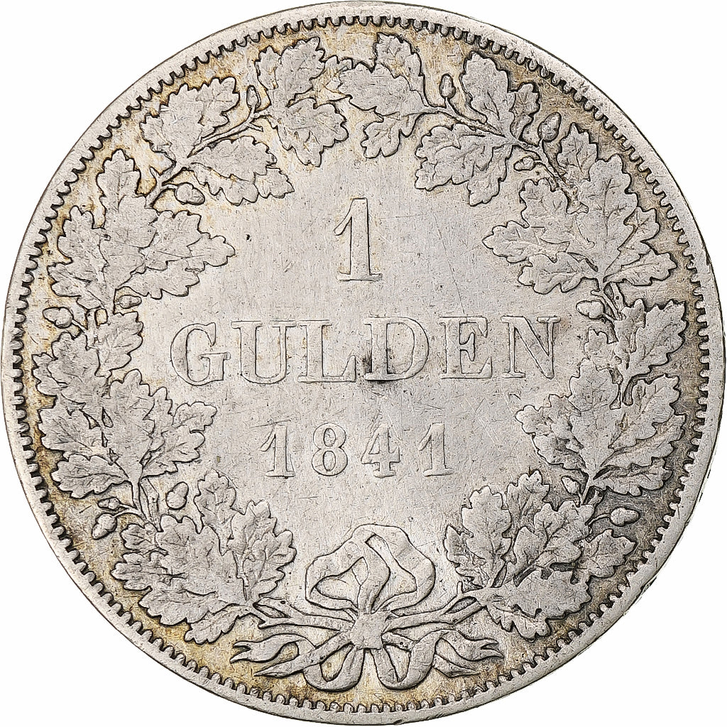 Germania, Kingdom of Bavaria, Ludwig I, Gulden, 1841, Munich, Argento, MB+