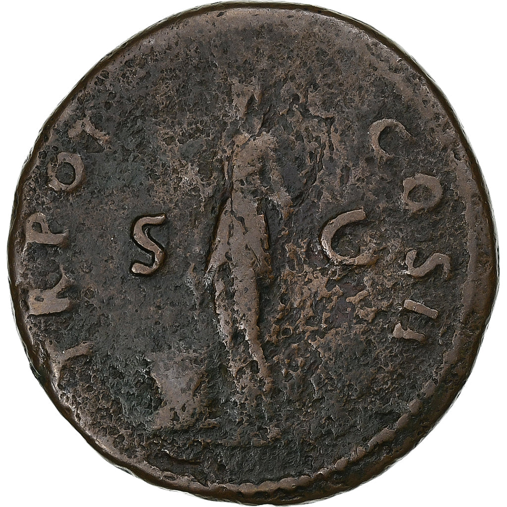 Trajan, As, 98-99, Rome, Bronzo, MB+, RIC:392