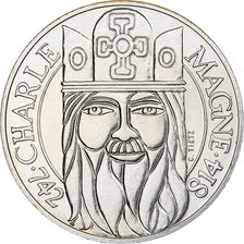 France, 100 Francs, Charlemagne, 1990, Monnaie de Paris, série FDC, Silver