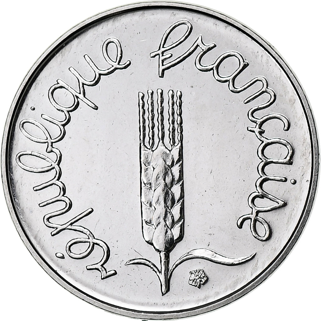 France, Centime, Épi, 1990, Monnaie de Paris, Stainless Steel, MS(63)