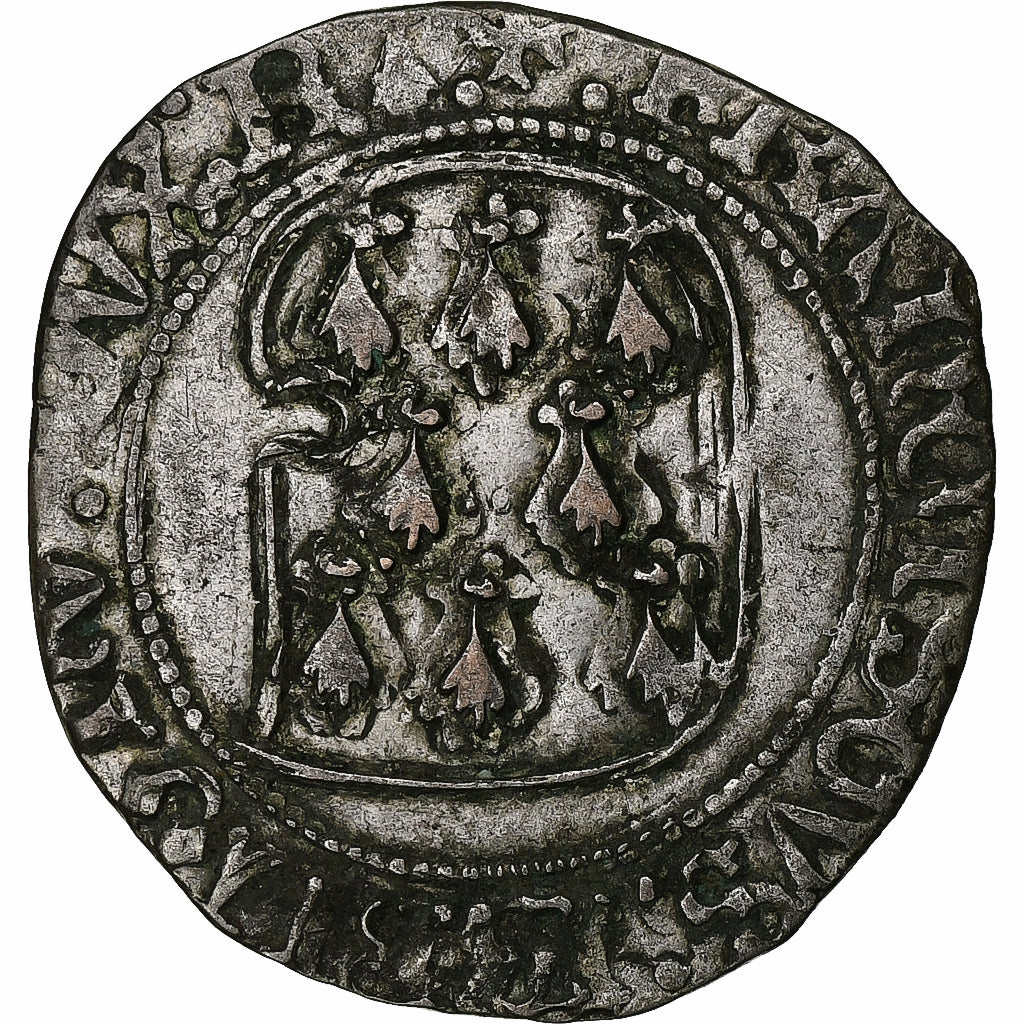 Duchy of Brittany, François II, Blanc à la targe, 1484-1488, Rennes, Vellón