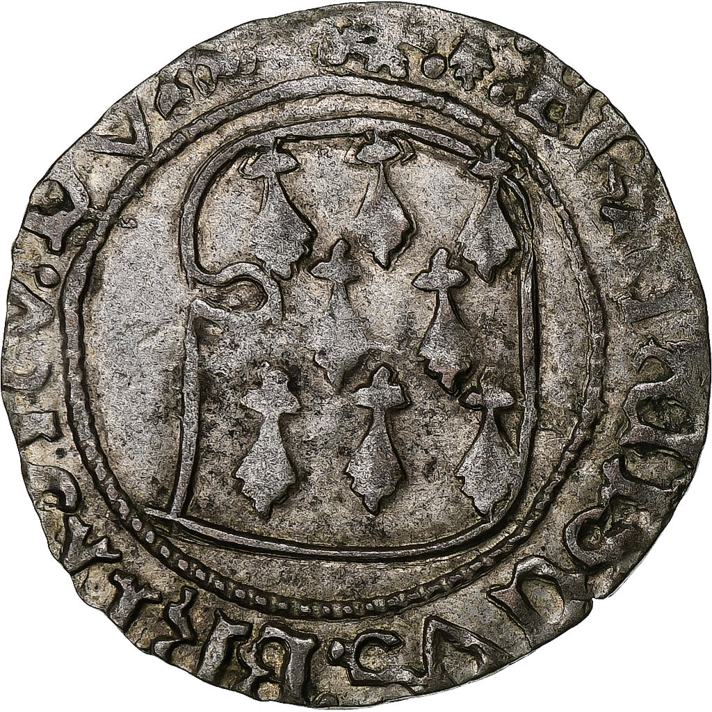 Duchy of Brittany, François II, Blanc à la targe, 1484-1488, Rennes, Lingote