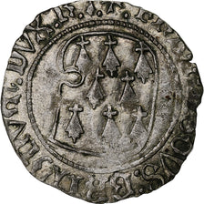 Duchy of Brittany, François II, Blanc à la targe, 1484-1488, Rennes, Billon