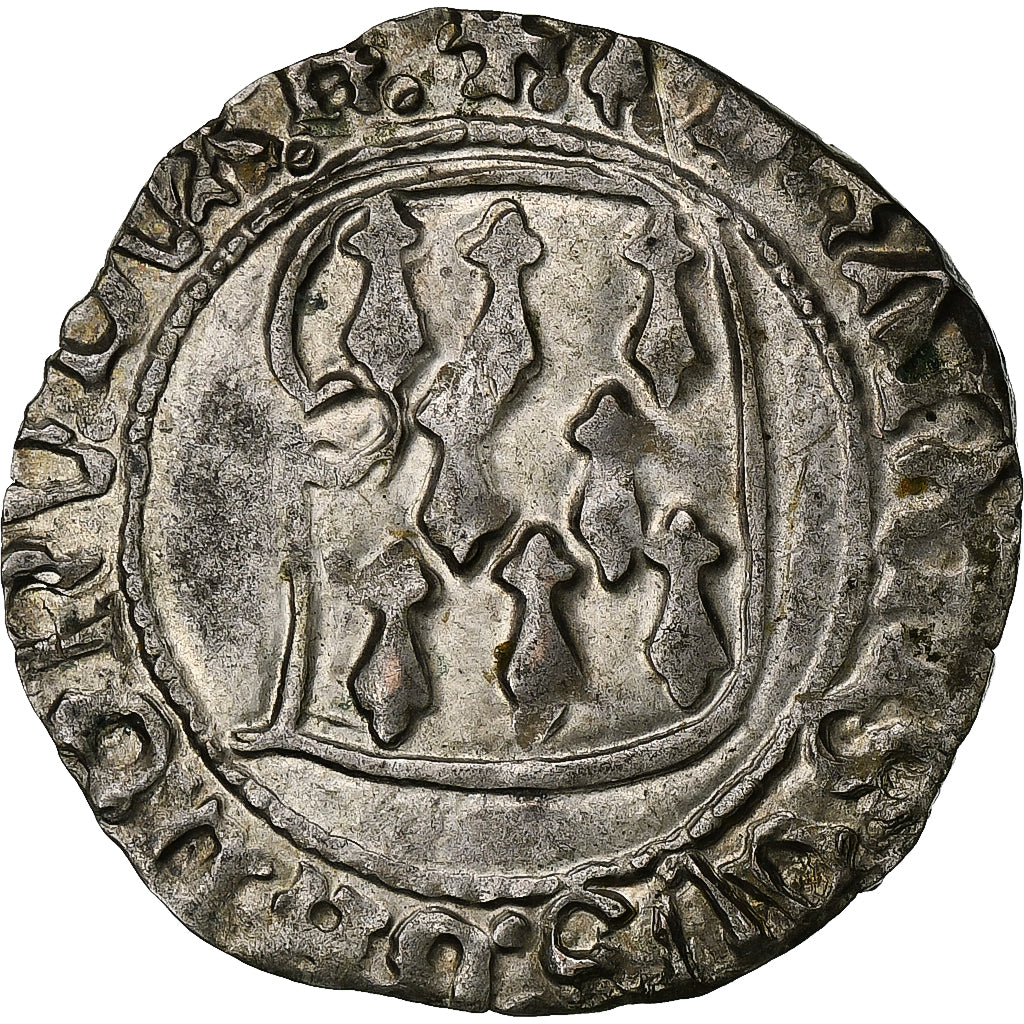 Duchy of Brittany, François II, Blanc à la targe, 1484-1488, Rennes, Biglione