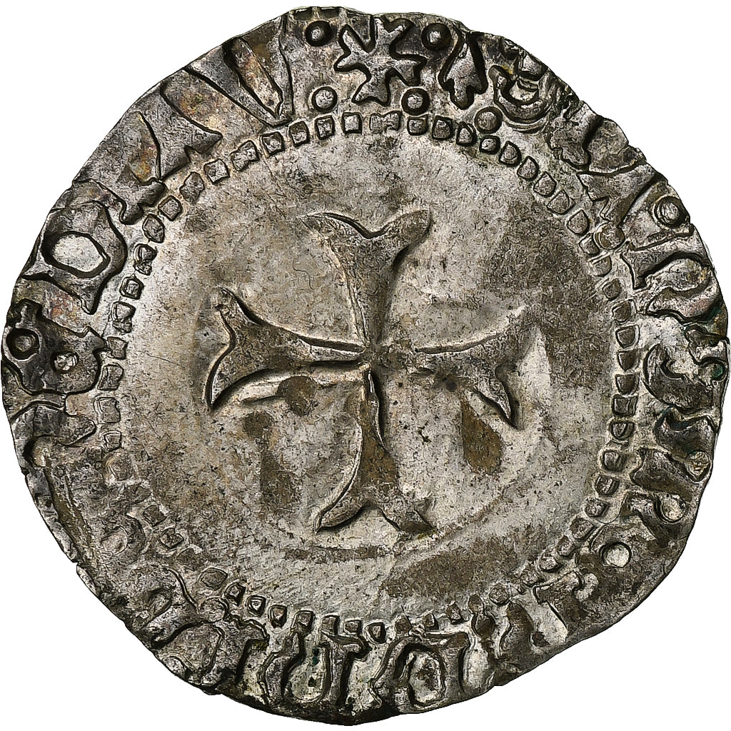 Duchy of Brittany, François II, Blanc à la targe, 1484-1488, Rennes, Biglione