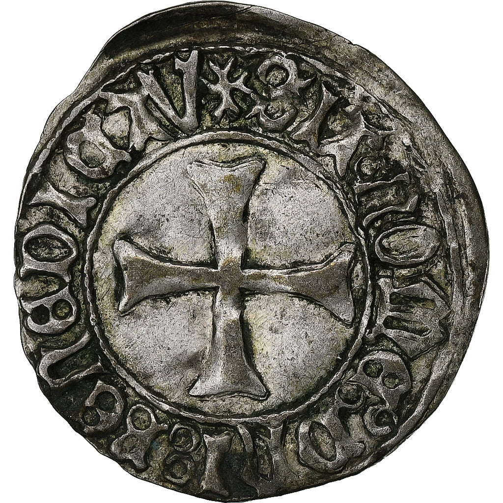 Duché de Bretagne, François Ier, Blanc à la targe, 1442-1450, Rennes, Billon