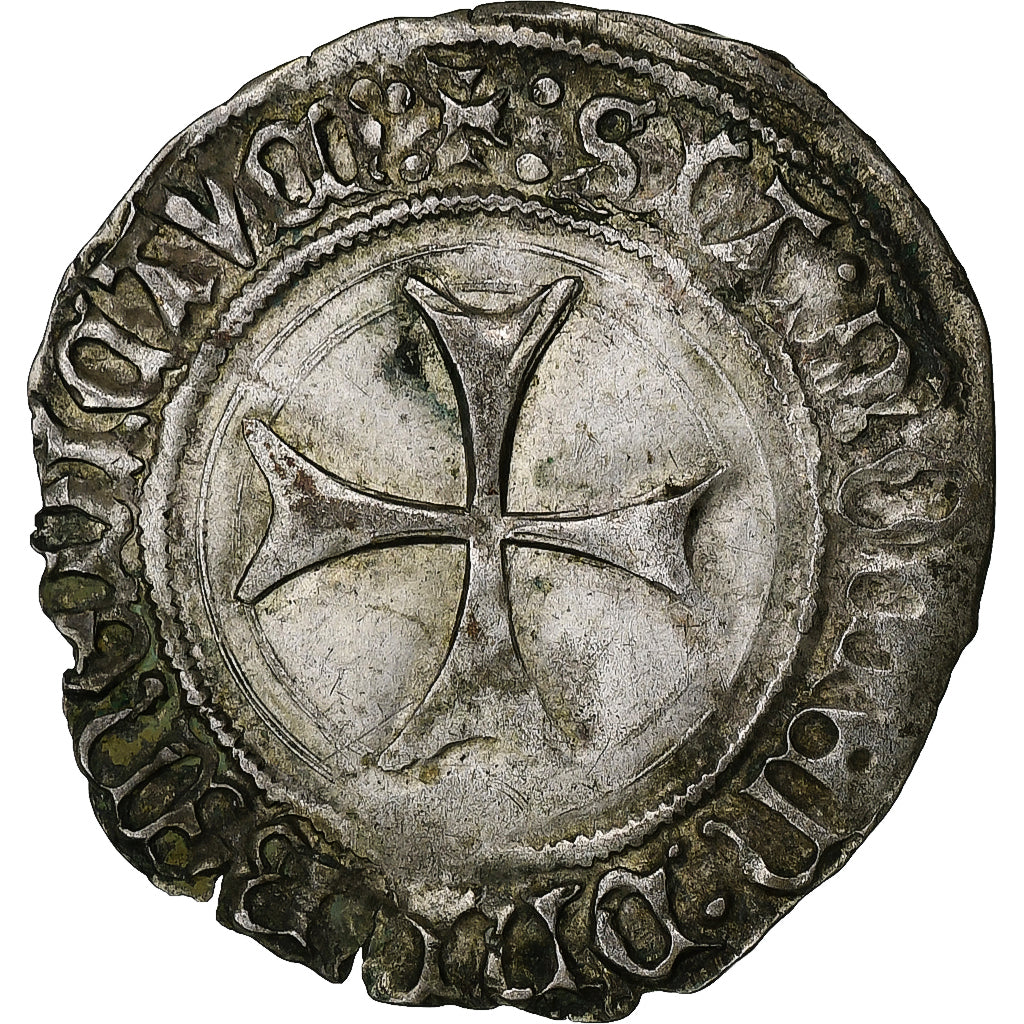 Duchy of Brittany, François II, Blanc à la targe, 1484-1488, Nantes, Biglione