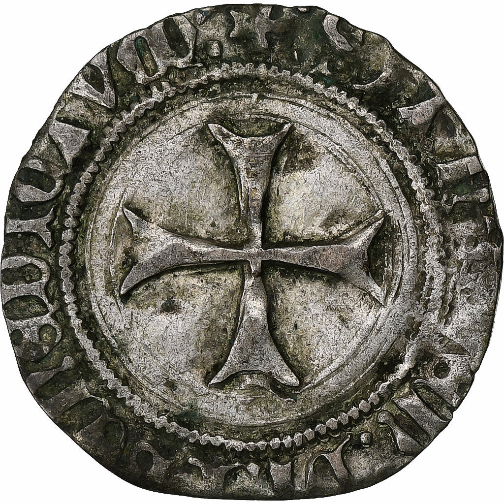Duchy of Brittany, François II, Blanc à la targe, 1484-1488, Nantes, Vellón
