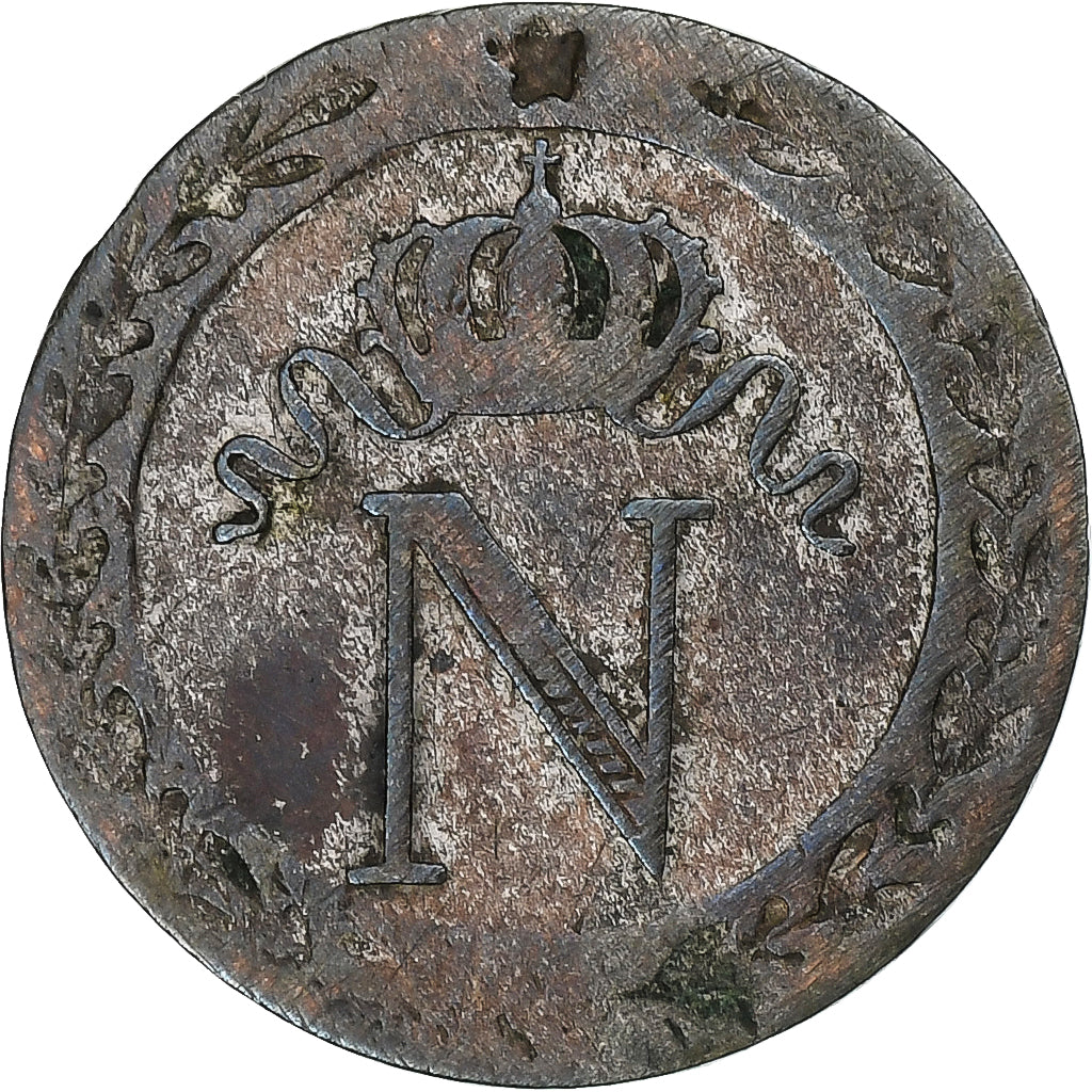 France, Napoleon I, 10 Centimes, 1808, Limoges, Billon, VF(30-35), Gadoury:190